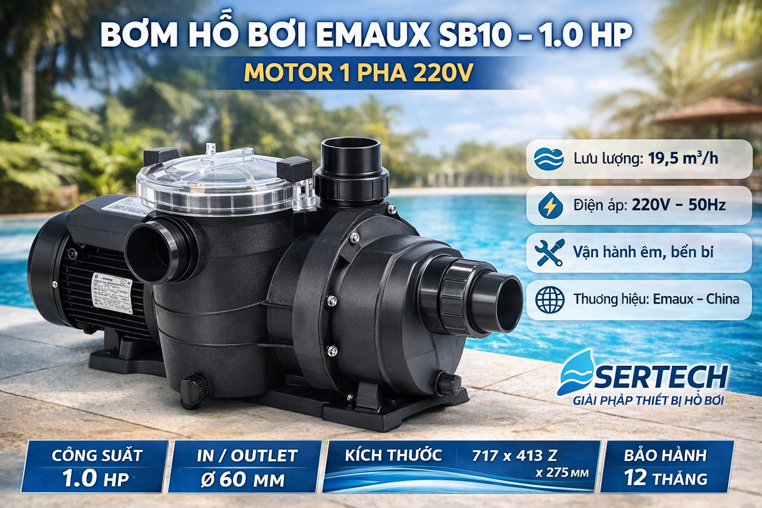 BƠM 1.0 HP SB10